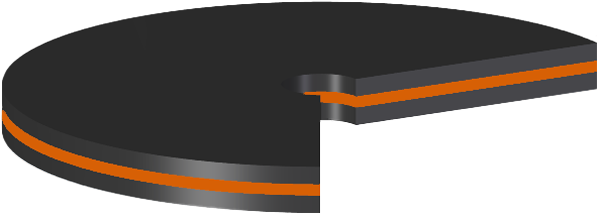 Diafragmas reforzados con tela troquelada de doble capa